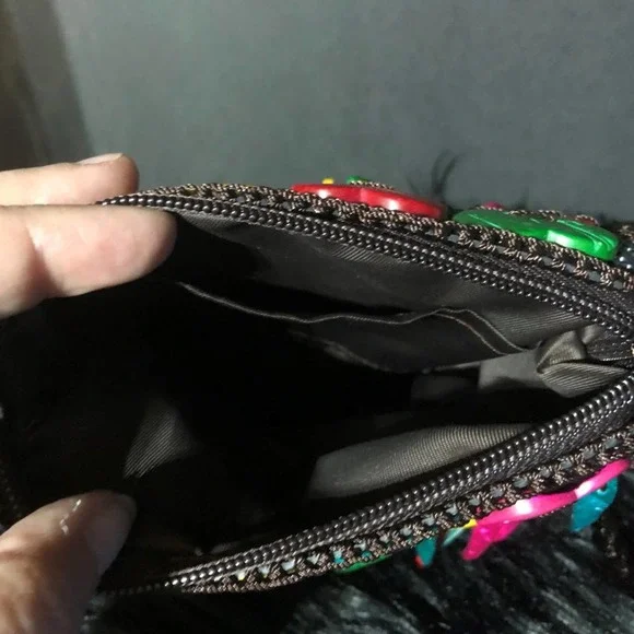 Quirky & Fun, Vividly Colored Coconut Shell Beaded Purse NWT - Picture 7 of 7